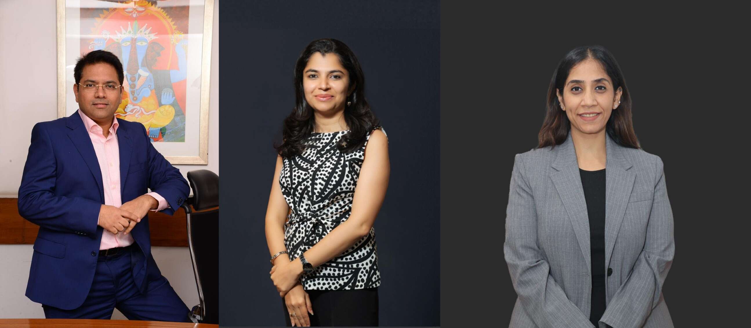 <p>Senior Partner Hardeep Sachdeva, Senior Partner Priyamvada Shenoy and Partner Gursimran Kohli</p>