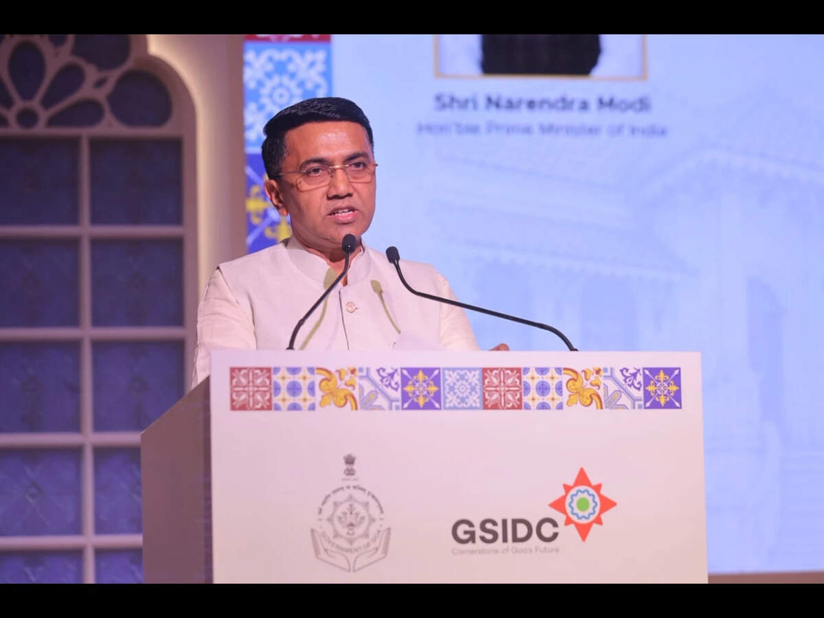 Pramod Sawant, Chief Minister of Goa, speaking at the National Conference on Goan Architecture & Sustainability in New Delhi on July 31.