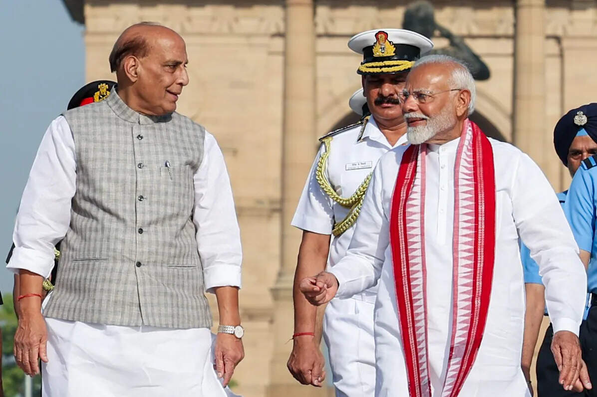 <p>Narendra Modi and Rajnath Singh have placed indigenous innovation at the centre of defence policy.</p>
