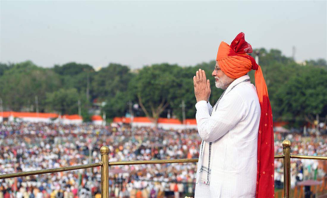 Prime Minister Narendra Modi leads the 80th Independence Day celebrations at the Red Fort, calling upon 140 crore Indians to drive Indias development journey.