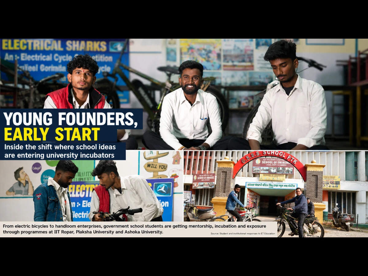 Government school students are entering university incubators through entrepreneurship programmes