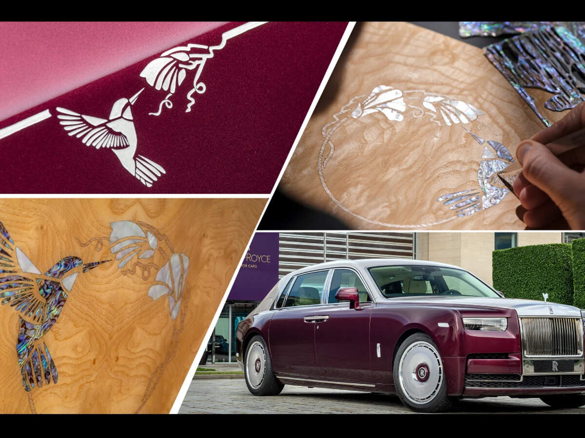 The exterior gets a two-tone Wildberry–White Sands finish, with a hand-applied White Sands coachline featuring a hummingbird motif.
