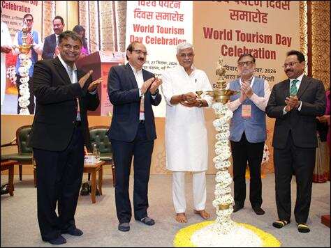 The Ministry of Tourism celebrated World Tourism Day 2026 at Bharat Mandapam, in the presence of Union Minister for Tourism and Culture Gajendra Singh Shekhawat, Secretary, Ministry of Tourism, Bhuvnesh Kumar, senior officials of the Ministry and the tourism industry representatives.