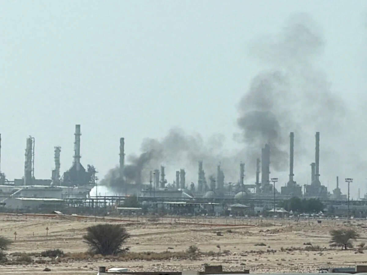 A limited fire broke out in an Aramco administrative building without injuries reported amid escalating tensions.