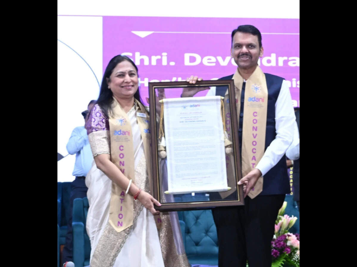 CM Fadnavis conferre​d Honorary D.Litt. at Adani Institute of Higher Education and Research Convocation​