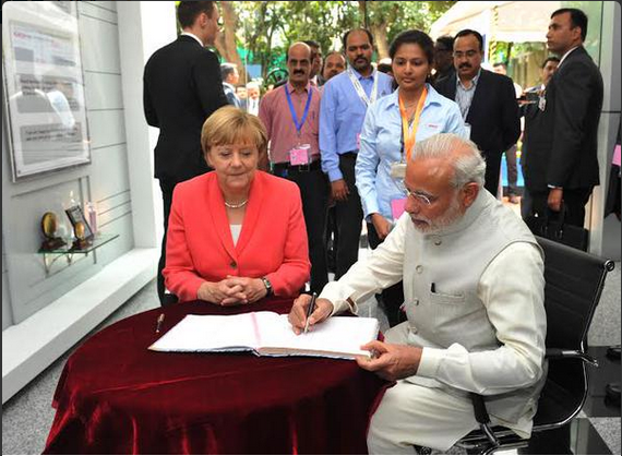 Signing visitors' book