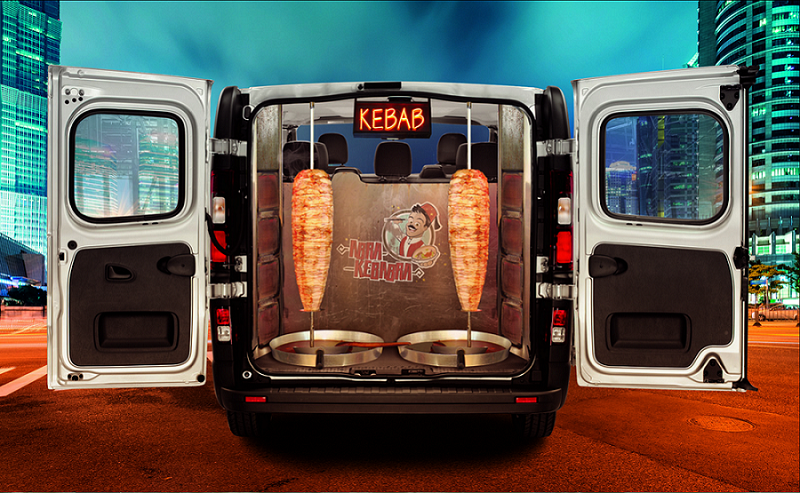 Vauxhall's mobile kebab shop taxi - 2015