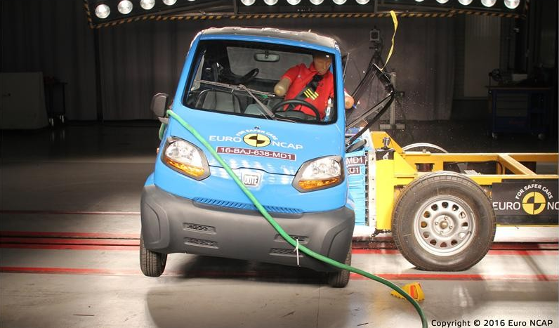 Bajaj Qute side crash test