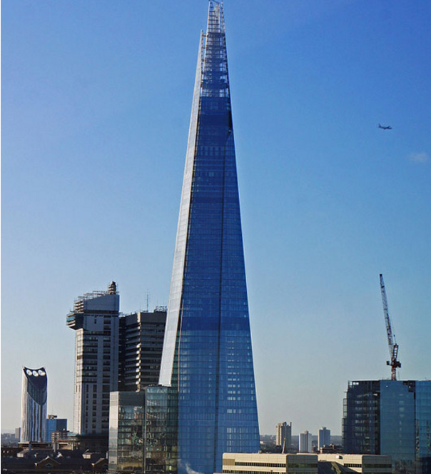 The shard is an 87 storey skyscraper which sits in the heart of london