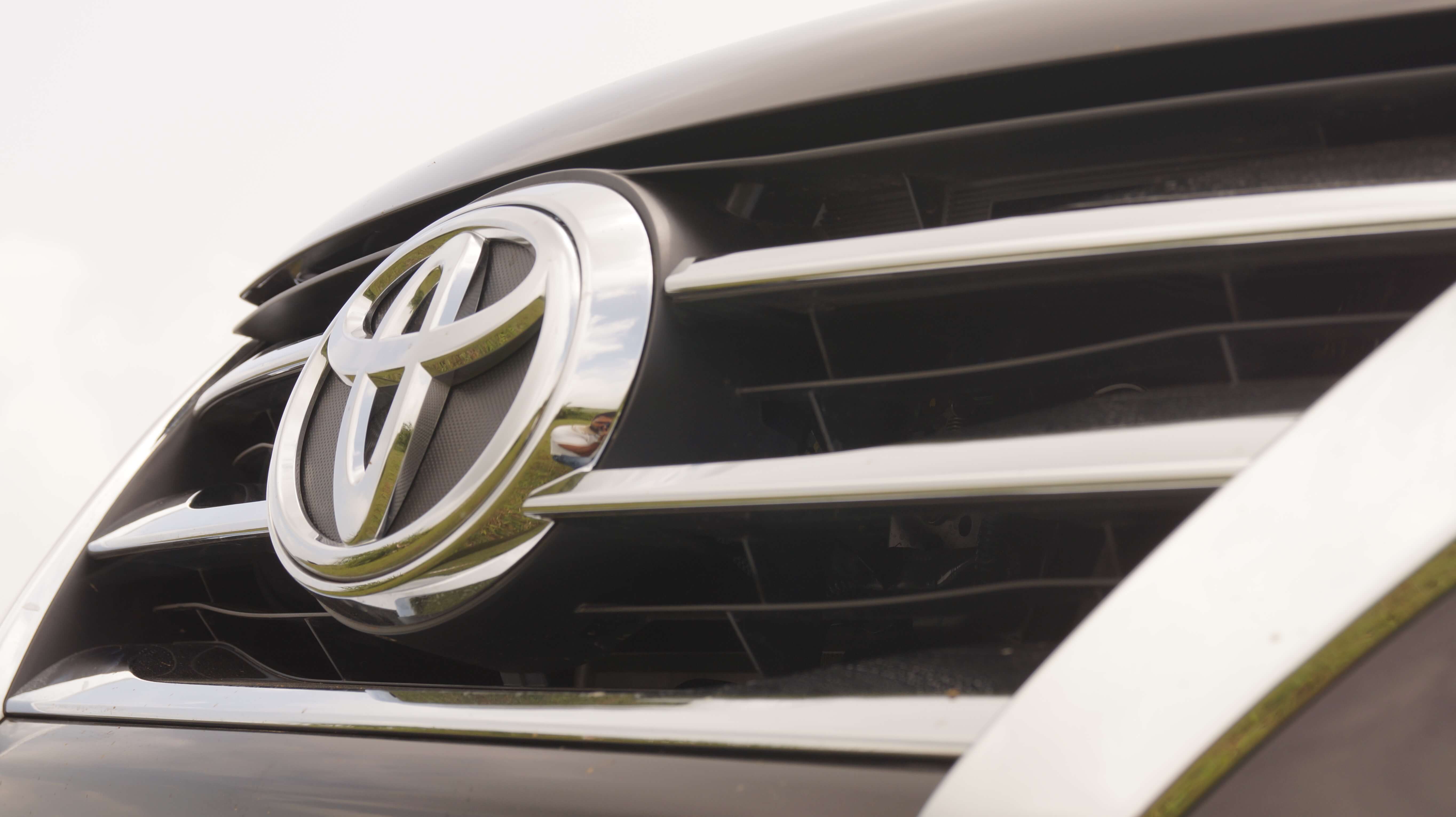 Toyota Logo Shines Atop The Front Grille