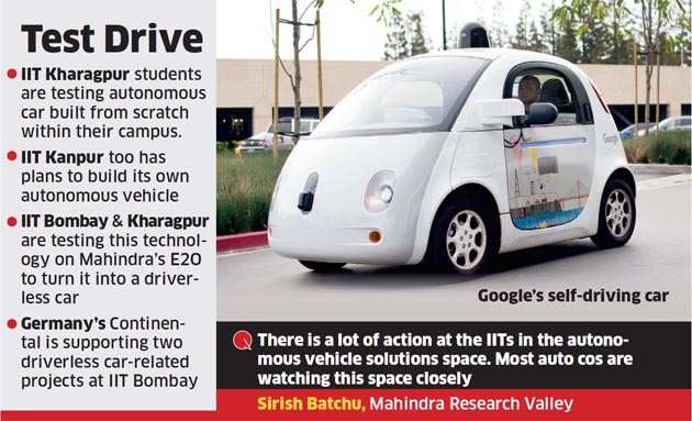 Three IITs join hands to build self-driving cars