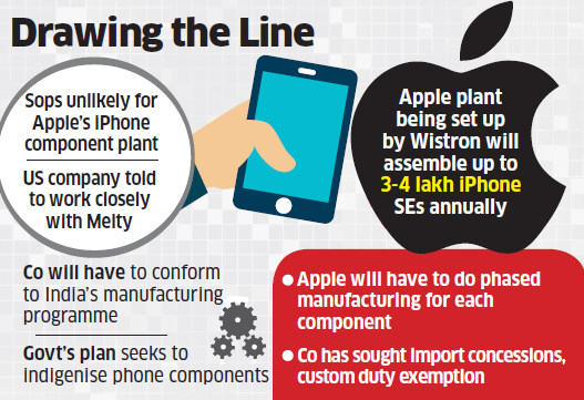 Apple asked to follow Indian government’s phased manufacturing plan with no special sops