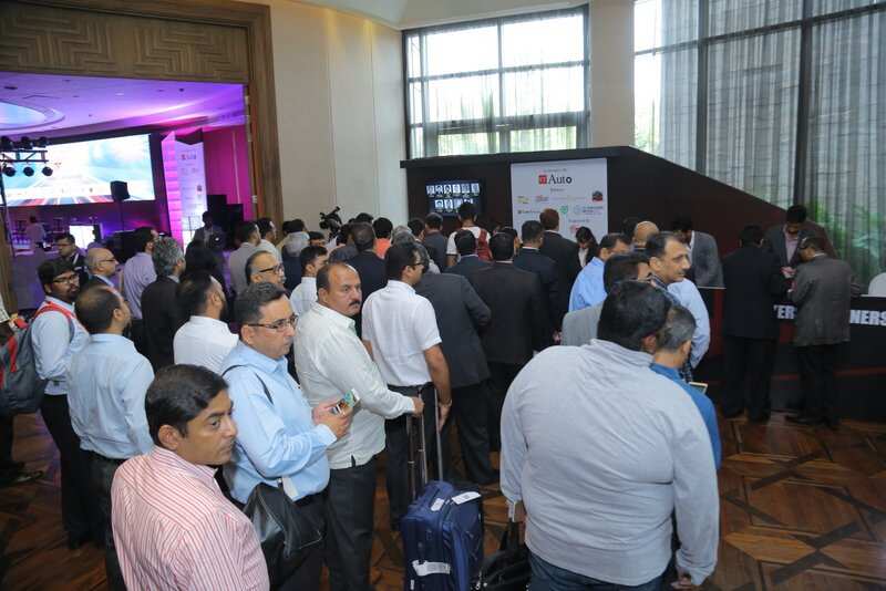 Delegates at the registration counter