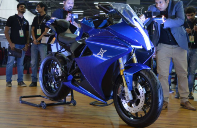 Emflux unvield first electric sportsbike.