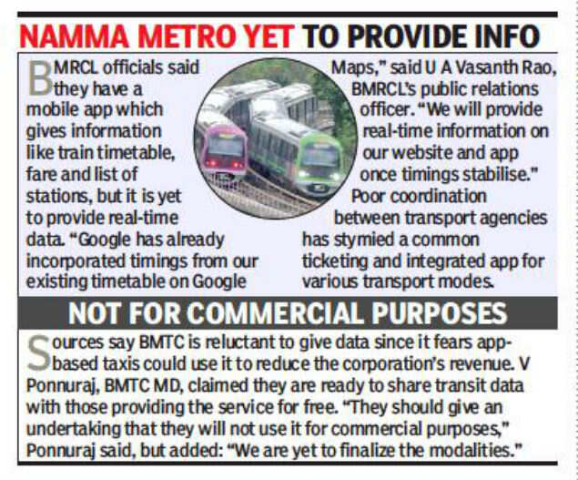 BMTC unwilling to share real-time data on bus trips