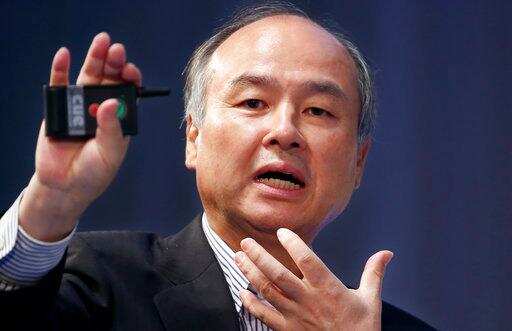 SoftBank Group Corp. Chief Executive Officer Masayoshi Son speaks during a SoftBank World presentation at a hotel in Tokyo.