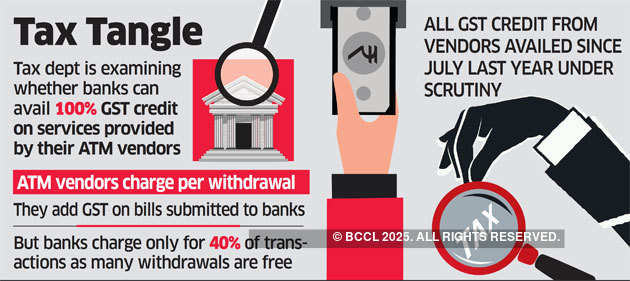Banks under taxman scanner for GST refund on ATM transactions