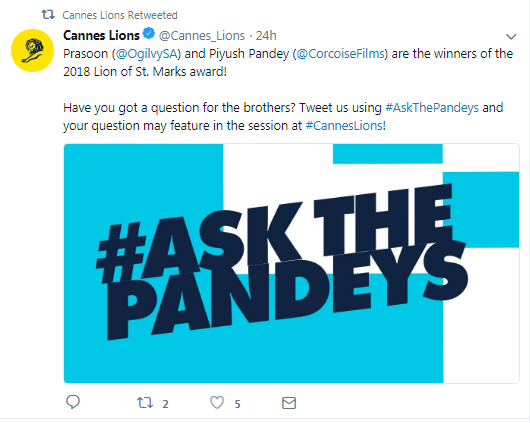Oops! Did Cannes Lions mix up the Pandey brothers' identity?