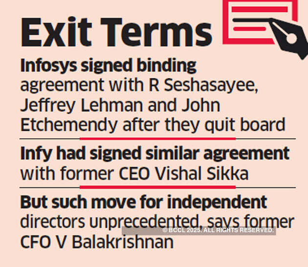 Ex-Infosys directors signed non-disparagement pact