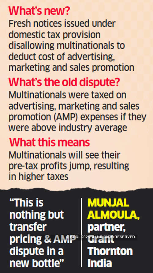 Notices sent to HUL, P&G, LG, Maruti: Taxman disallows AMP deductions sought by MNCs