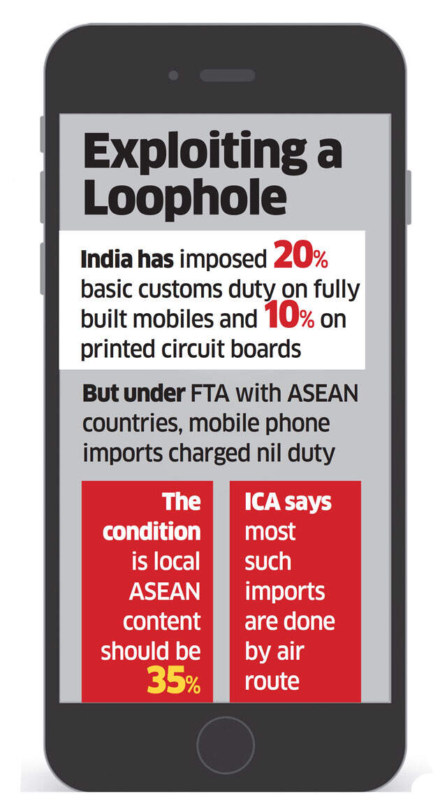 ‘Made in China’ mobiles could be imported via ASEAN to evade duty