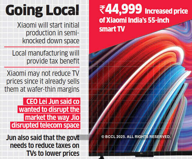 Xiaomi is ready to shake up India's television market with a make-in-India twist