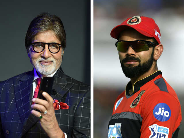 Amitabh Bachchan (L) and Virat Kohli (R).