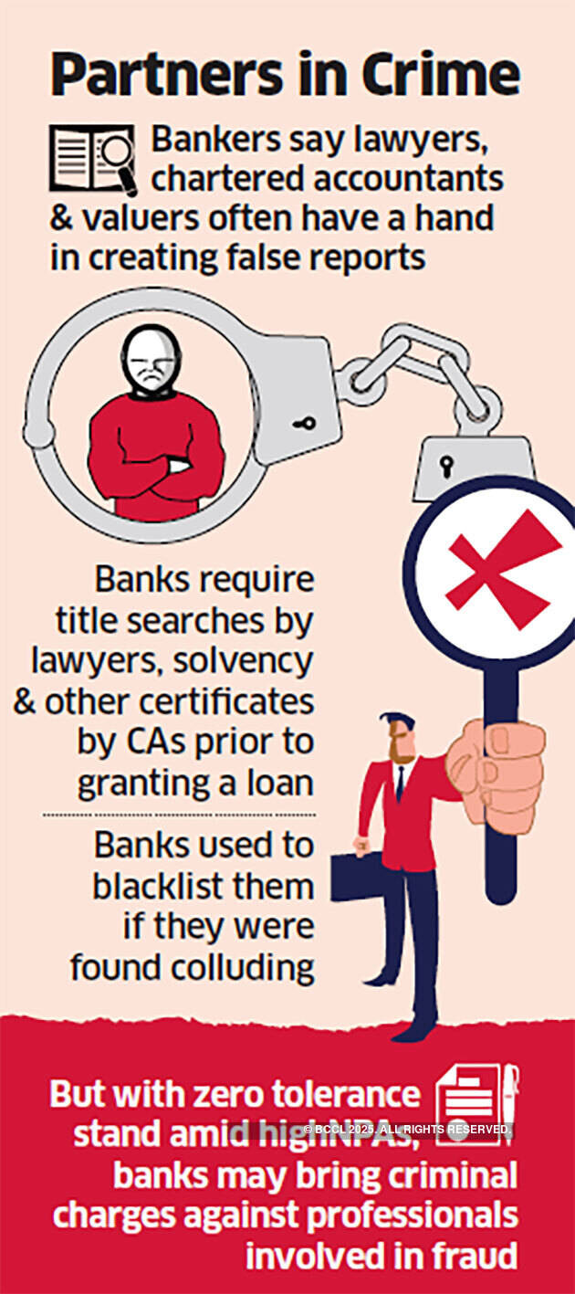 CAs, lawyers and valuers now in the line of FIR for bank frauds