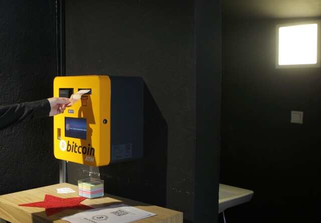 A cryptocurrency exchange automat is seen at a cryptocurrency mining facility in Pristina, Kosovo June 12, 2018. Picture taken June 12, 2018. REUTERS/Hazir Reka