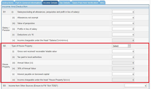 How to calculate income from house property for ITR1