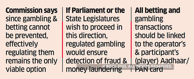 Legalise regulated gambling & sports betting: Law Commission