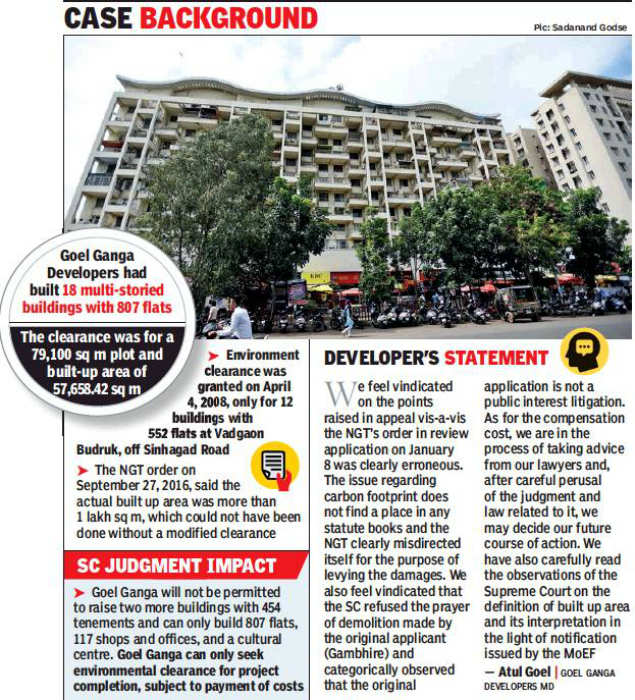 SC holds NGTâs Rs 190 crore fine on builder as âtotally illegalâ