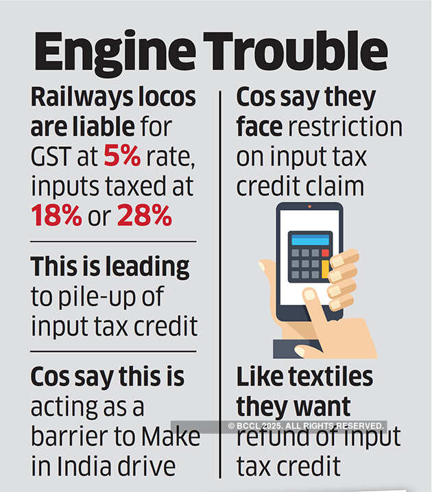 Foreign locomotive majors run into input tax issues, seek refund
