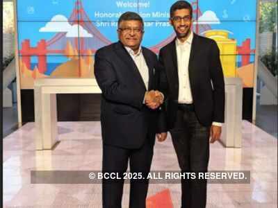 Ravi Shankar Prasad meets Sundar Pichai in Mountain View; talks about digital transformation