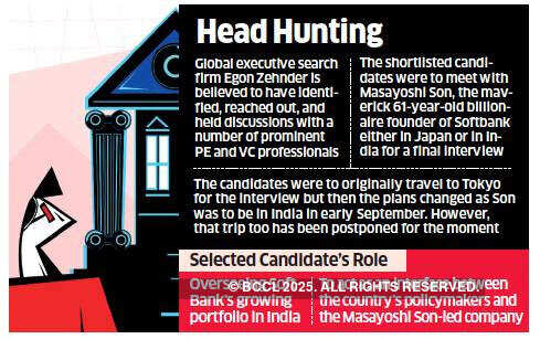 SoftBank renews search for an India head, tasks Egon Zehnder