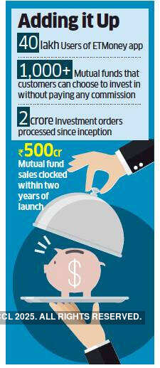 ETMONEY offers zero-commission MFs to app users