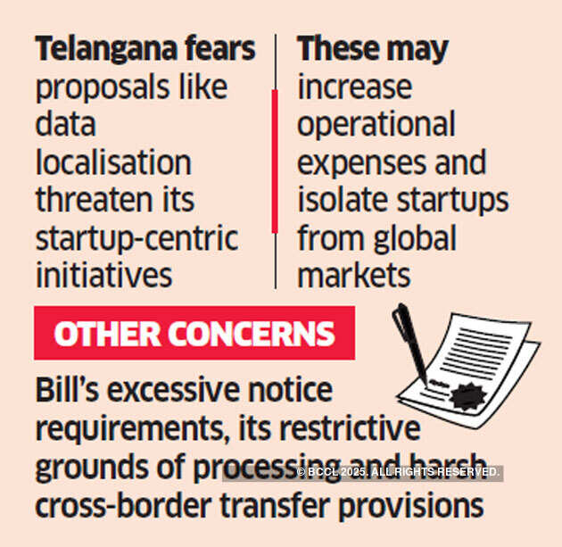 Telangana red-flags Data Protection Bill citing impact on startups, investments