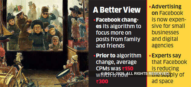 Facebook advertising rates has doubled in India with fresh news feed algorithm