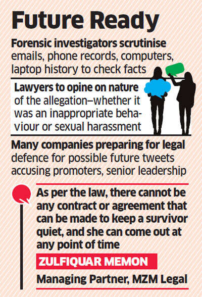 Companies reopening old cases, seek legal opinion fearing #MeToo blow