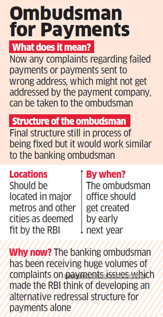 Reserve Bank of India plans payments ombudsman