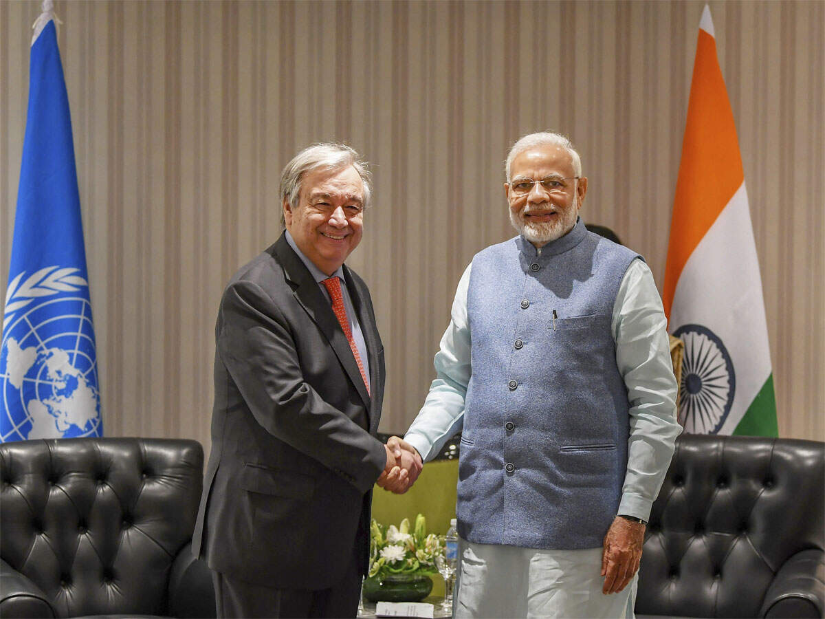 Prime Minister Modi discusses climate change issue with UN chief