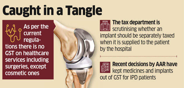 Hospitals get tax notices for implants
