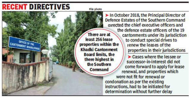 Pune: Khadki cantonment board plans to terminate 55 property leases