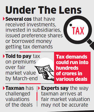 Companies get tax demands on ‘high’ premiums in FDI, M&A & share allotment deals