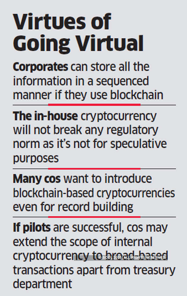 Top companies bank on cryptocurrency for internal use