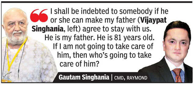 Dad can stay with us, says Singhania Jr