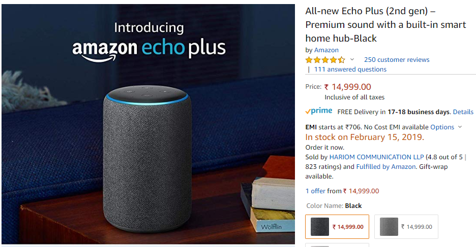 Amazon India brings back Echo smart speakers with longer wait times
