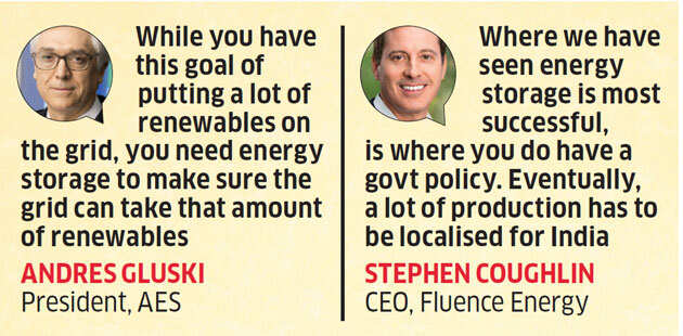 Policy on energy storage will help bring in investments: AES Executives