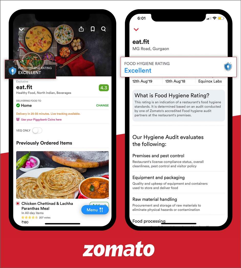 10,000 restaurants meet the Hygiene mark on Zomato
