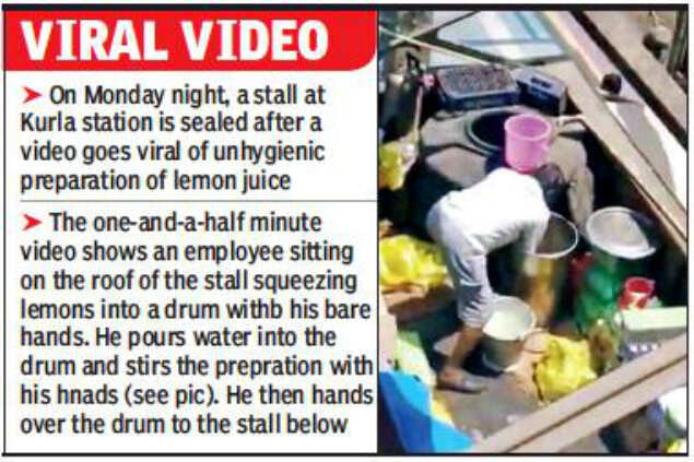 CR bans sale of lemon and artificial juices at Mumbai's stations